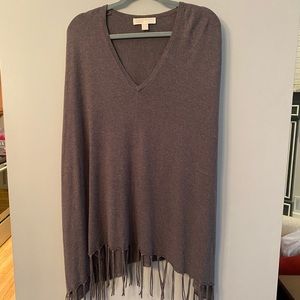 Michael Kors Fringe Poncho, Size S/M